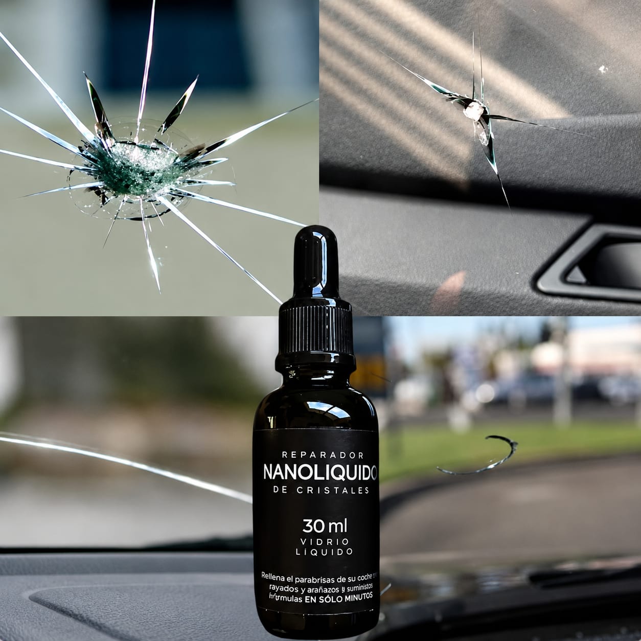 REPADOR DE PARABRISAS "NANOLIQUIDO" OLVIDATE DE LAS GRIETAS y VIDRIOS ROTOS.