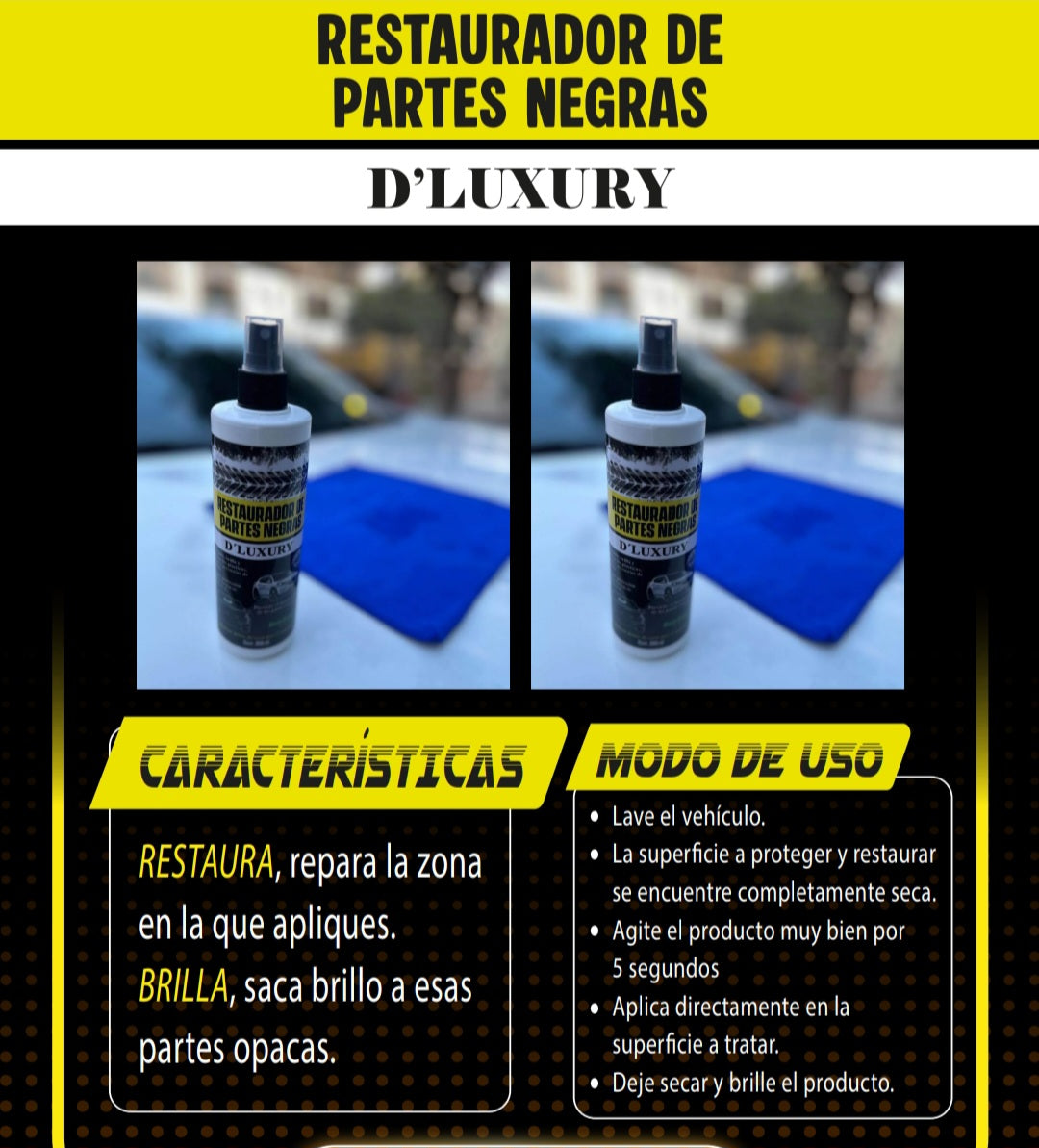 RESTAURADOR DE PARTES NEGRAS D´LUXURY