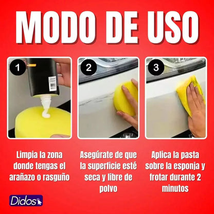 CREMA REPARADORA DE ARAÑAZOS Y RAYONES + PAÑO MICROFIBRA