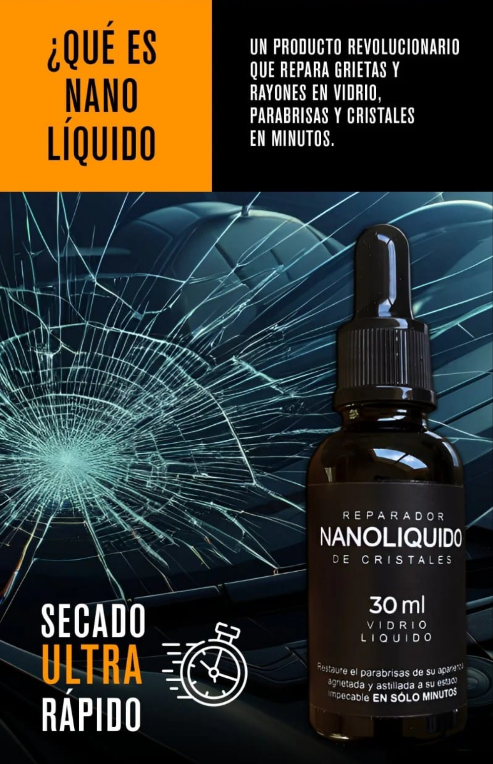 REPADOR DE CRISTALES "NANOLIQUIDO"